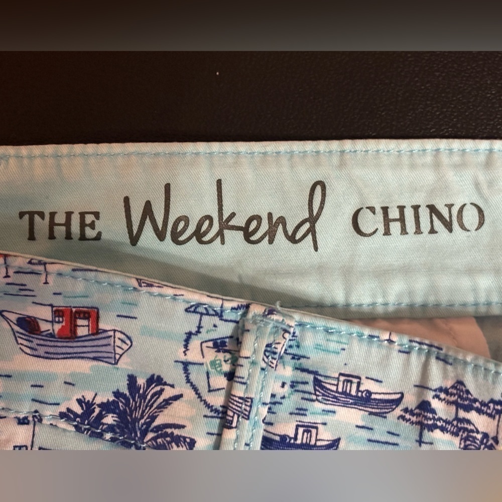 Talbots Mid Rise the weekend chino pants Ankle toile beach resort blue … - Picture 6 of 11